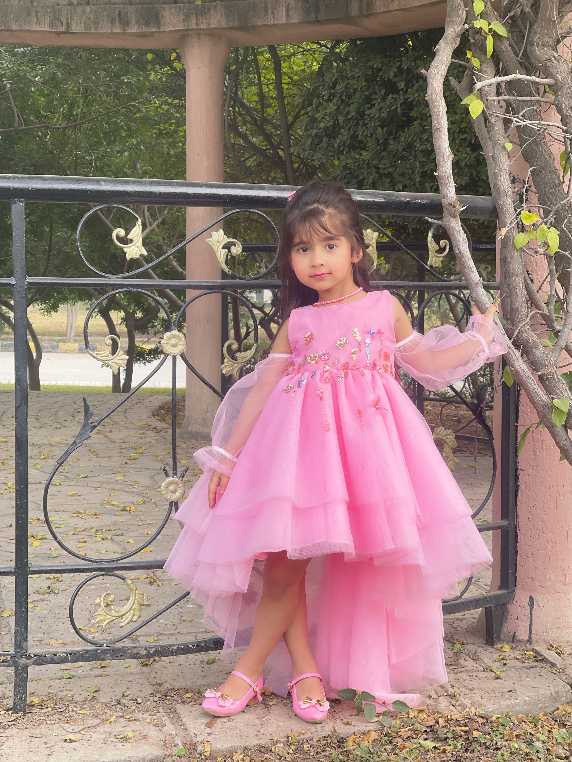 BABY PINK ASTER DRESS (Bloon.pk) Article#57 - Kidsopedia Shop